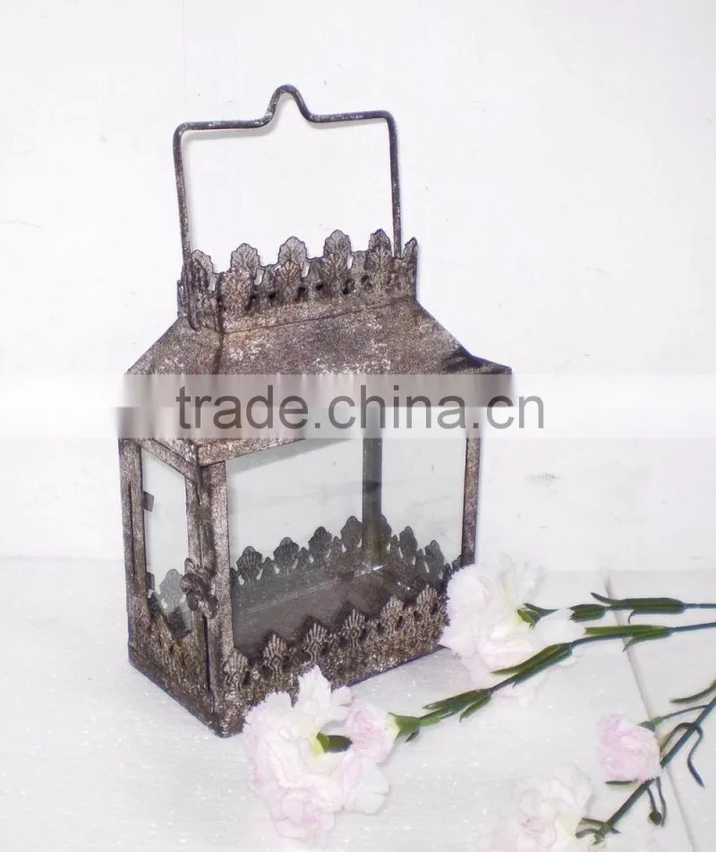 8009489MC- rectangle metal candle lantern