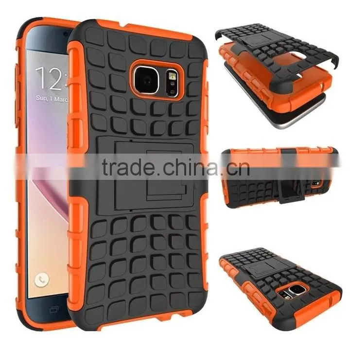 Hot Selling Hybrid Rugged Heavy Duty Armor Kickstand Case For Sumsung Galaxy S7