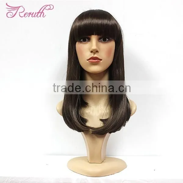 long wave blue human hair wig for women