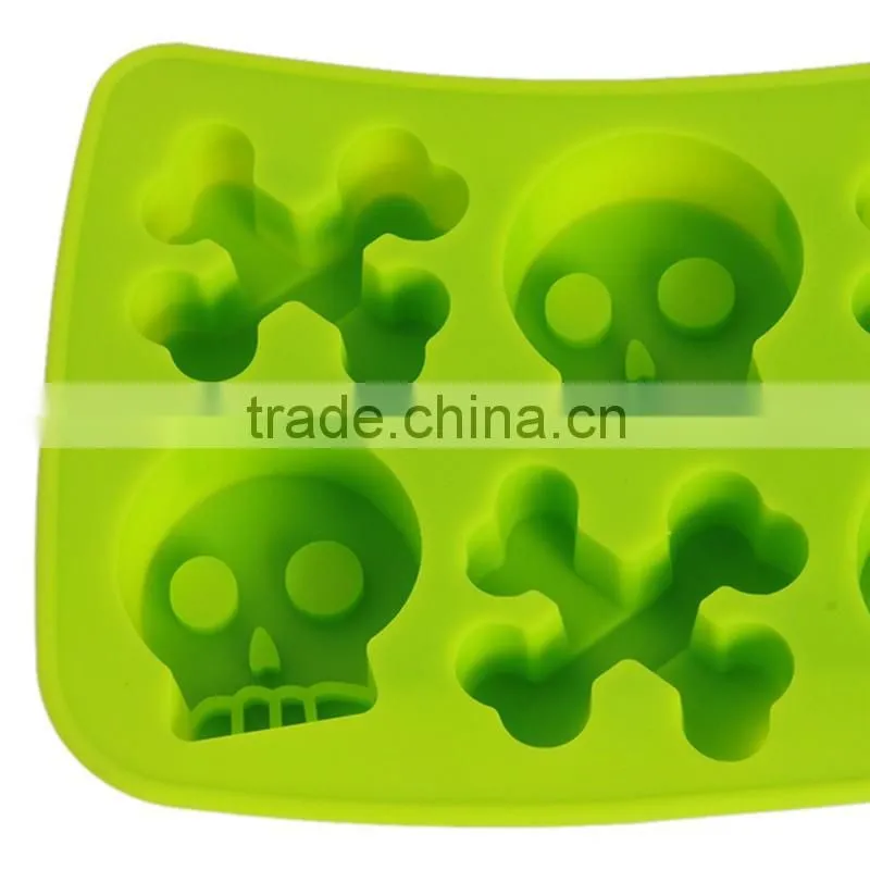 2 COLOR Freeze Ice Cube Tray Skull Mould Mold Cooking Tools Cookie Cutter Ice Molds Ice Trays Ice Cream Tools hot selling