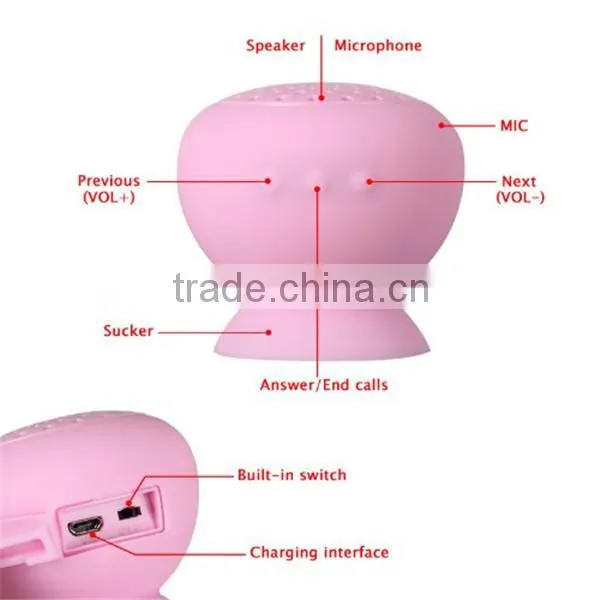 Colorful portable hands free bluetooth speaker, unique design support TF card/MP3, high quality super bass mobile phone speaker