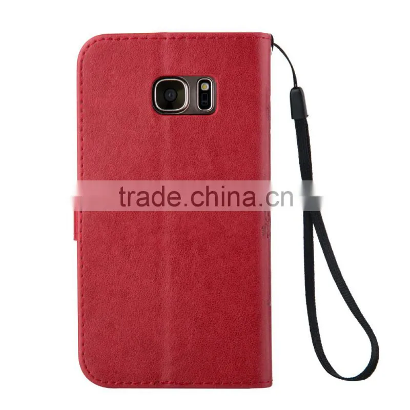 2016 New Product Custom Flip Case For Mobile Phone,For Samsung Galaxy S7 Plus Leather Case Wallet