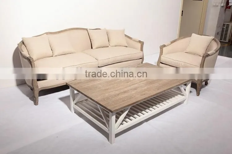 Rural Wooden Big Size Sofa Armchair