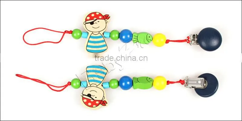 2015 New DIY Wholesale Novelty Baby Products High Quality Cute Wooden Baby Pacifier Holder