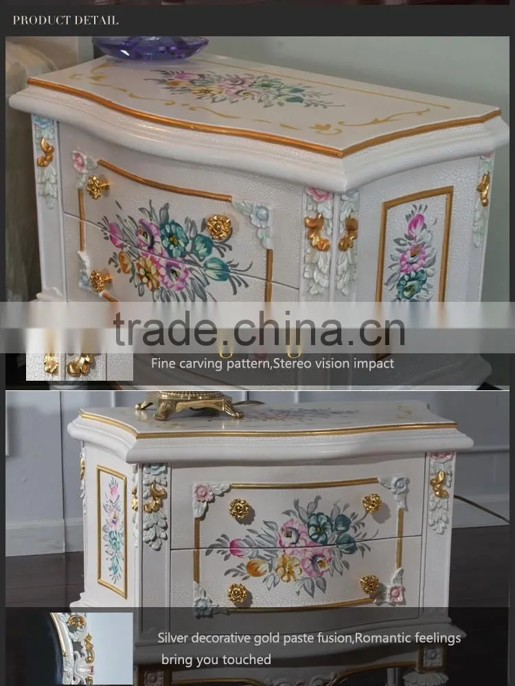 Rococo 2 Drawers Bedside Cabinet - Antique spanish furniture