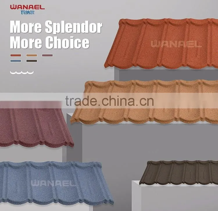 Roof tiles new french style hot selling colorful stone coated