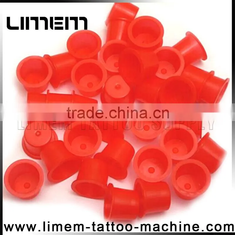Newest (10mm,15mm,18mm) Clear red Newest (10mm,15mm,18mm) Clear red white and yellow coolr Plastic Tattoo Ink Cups