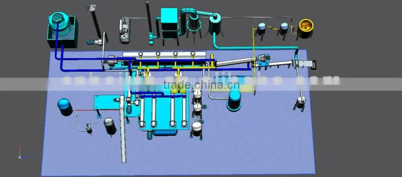 Waste tires pyrolysis unit