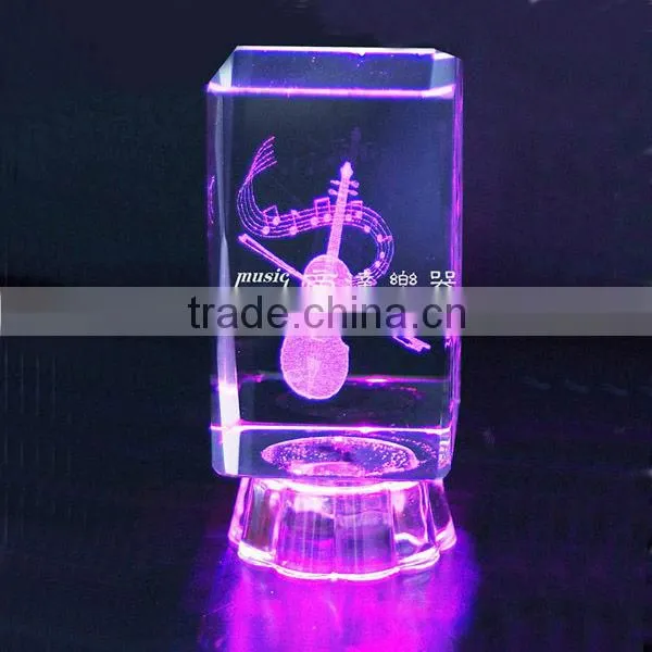 Trumpet3d crystal laser engraving gifts