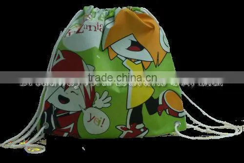 70G black nonwoven backpack drawstring bag