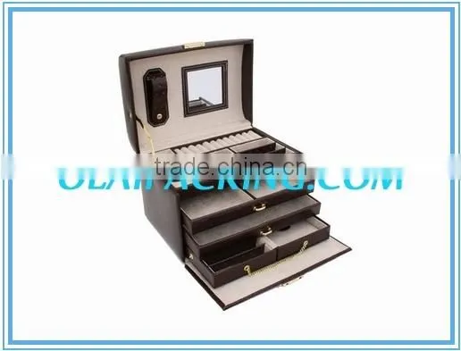 Black Leather Watch Jewelry Storage Display Holder