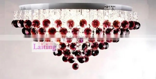 Contemporary Clear Crystal Chandelier & Fancy Led Light