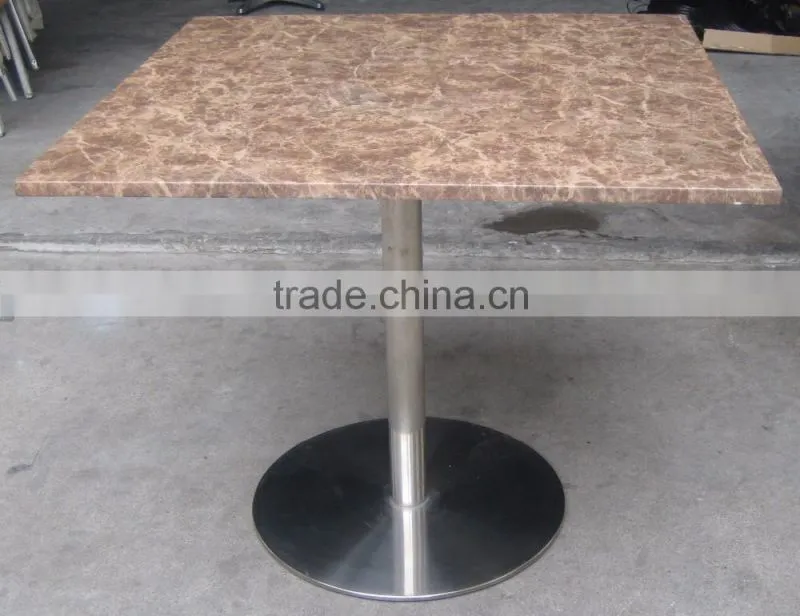 restaurant furniture simple square dining coffee table aluminum leg table YT45