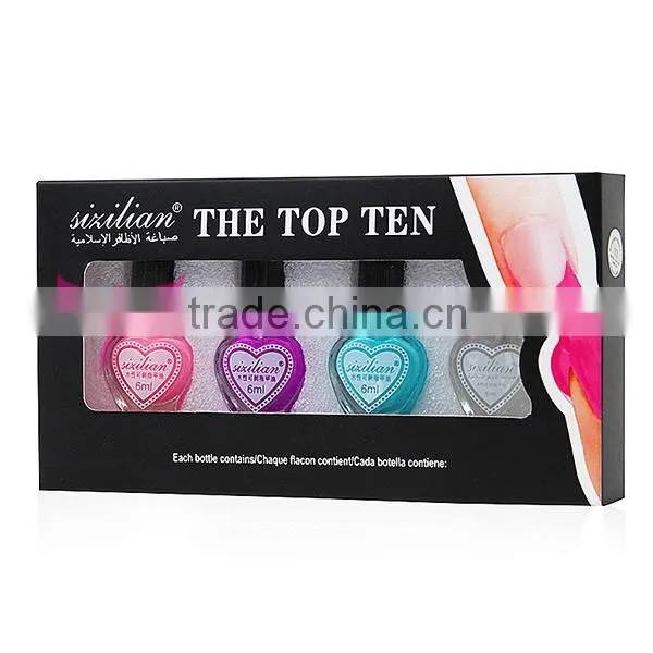 Easam hot 4pcs peel off nail polish gift set