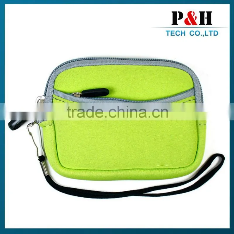shockproof zipper neoprene GPS bag with hand strap