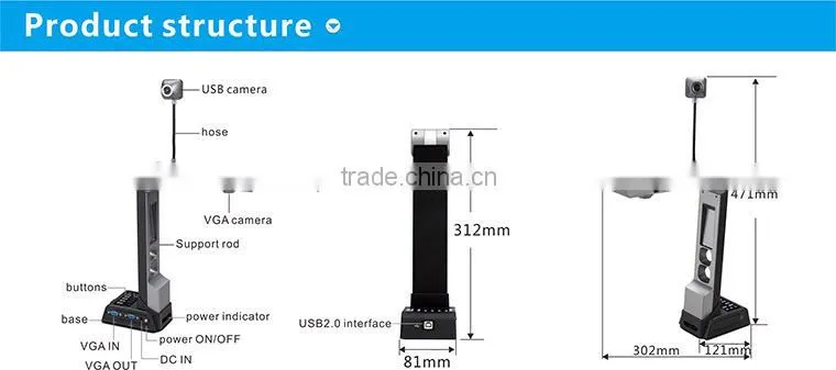 Education equipment test paper, teaching material, object visual presenter