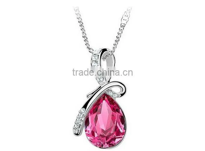 Women Jewelry Necklace Fashion Crystal pendant alloy ailver bracelet chain
