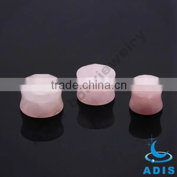 Natural stone earring studs expander piercings with warm color for girl
