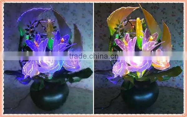 Optic Fiber Light Decoration / Rose & Calla & Lily / Artificial Plants