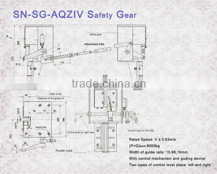 Designer hot-sale sell well elevator parts safety gear