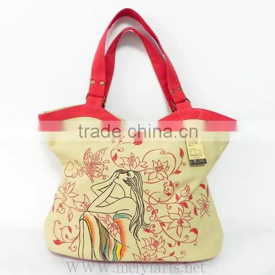 Young Girl Printing Tote Bag for Women