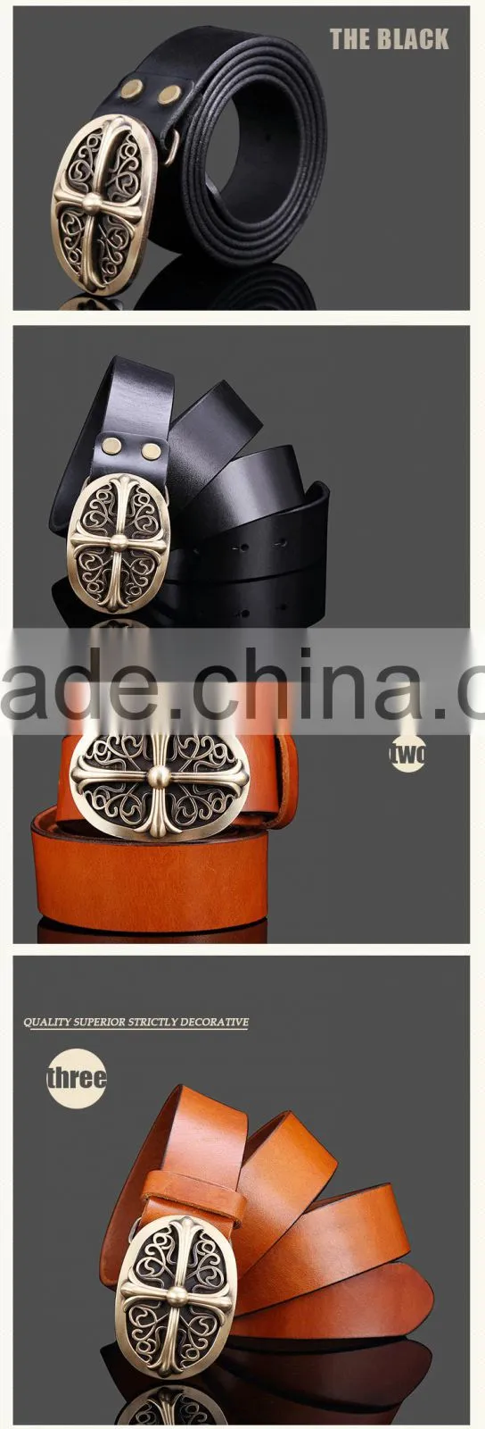 2015 China Factory Good Order Nice Design Leather Belt Women
