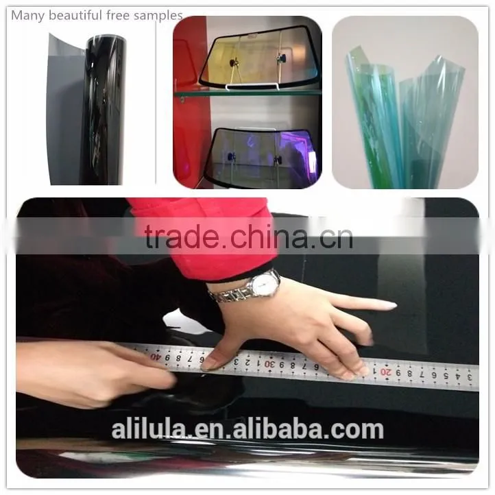 Black color 99% UV-rejection car static reusable window film