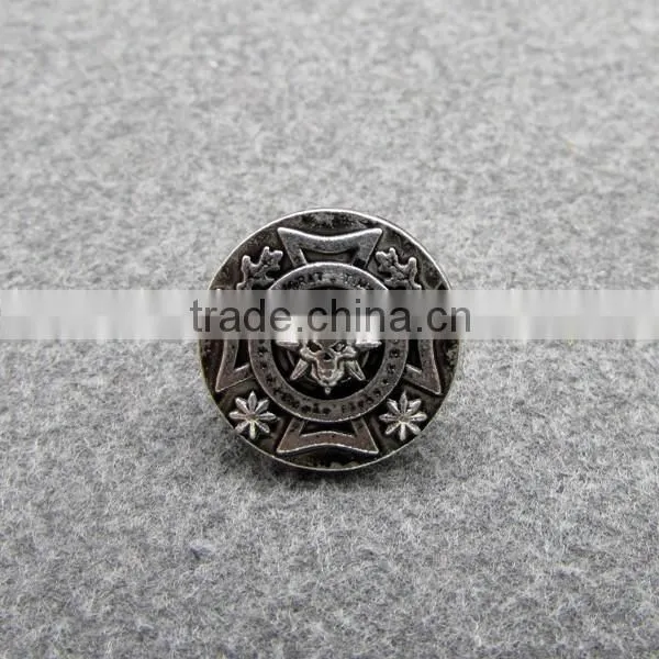 2016 Cool Ghost Face Metal Shank Button