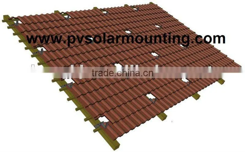 Solar tile roof mounting bracket