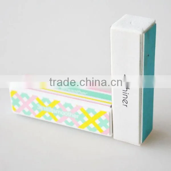 Custom 4 way sponge block neon nail polish buffer beauty 4 sides buffer block nail shining file buffer factory