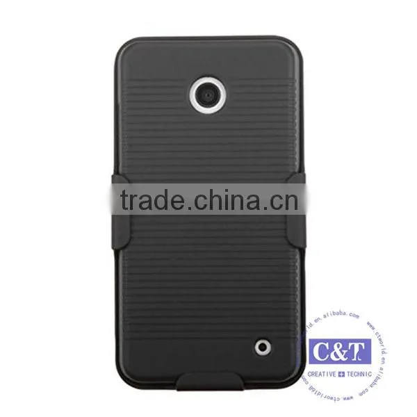 C&T Hybrid Belt Clip Holster Kickstand Hard Back Case Cover for Nokia Asha 210