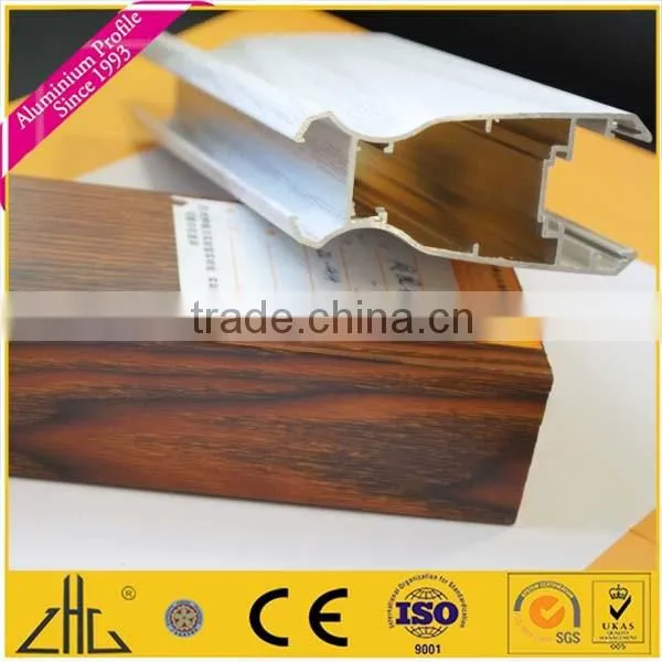 6063 wood grain aluminum alloy extrusion for window series to construction