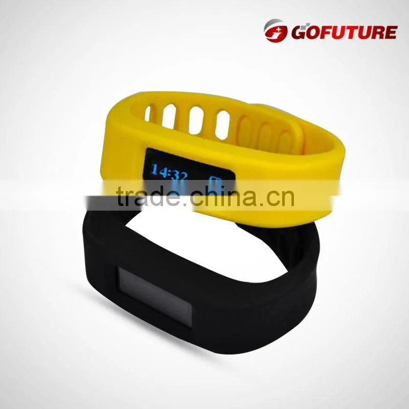 Hot New Products for 2015 Smart Watch silicone bracelet wristband pedometer