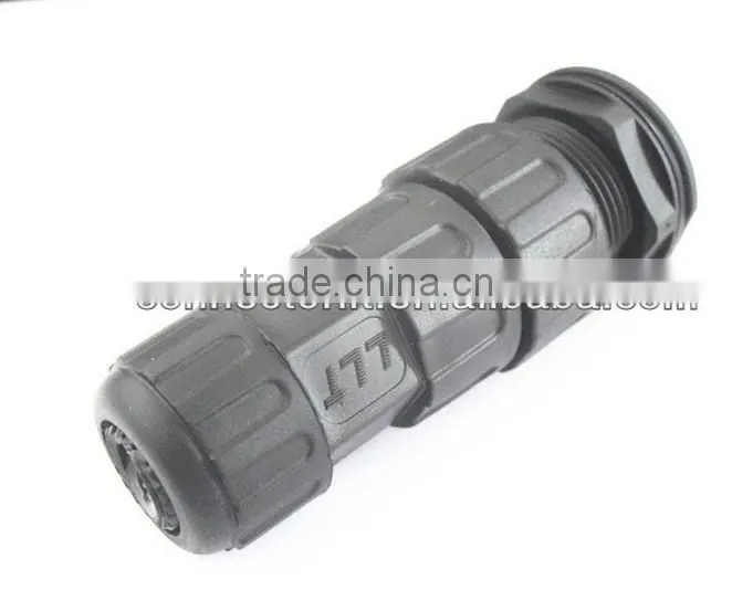 4 pins panel front mounted male socket with female plug waterproof connector