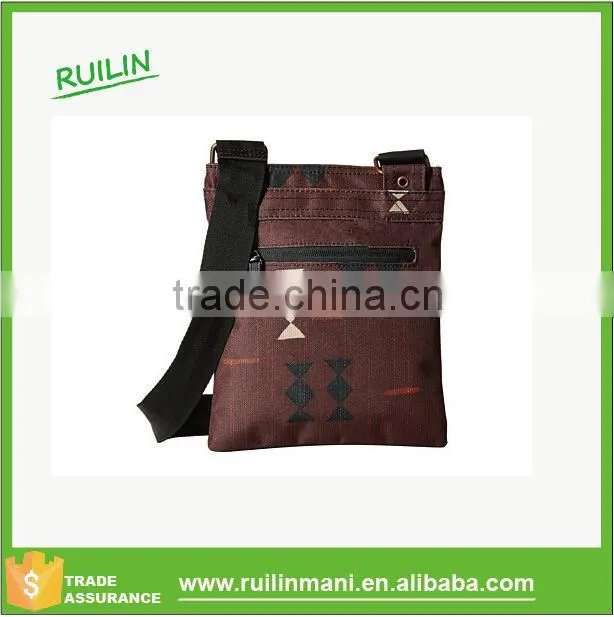 Top zip closure Interior cotton lining postman bag with zip pocket import from china