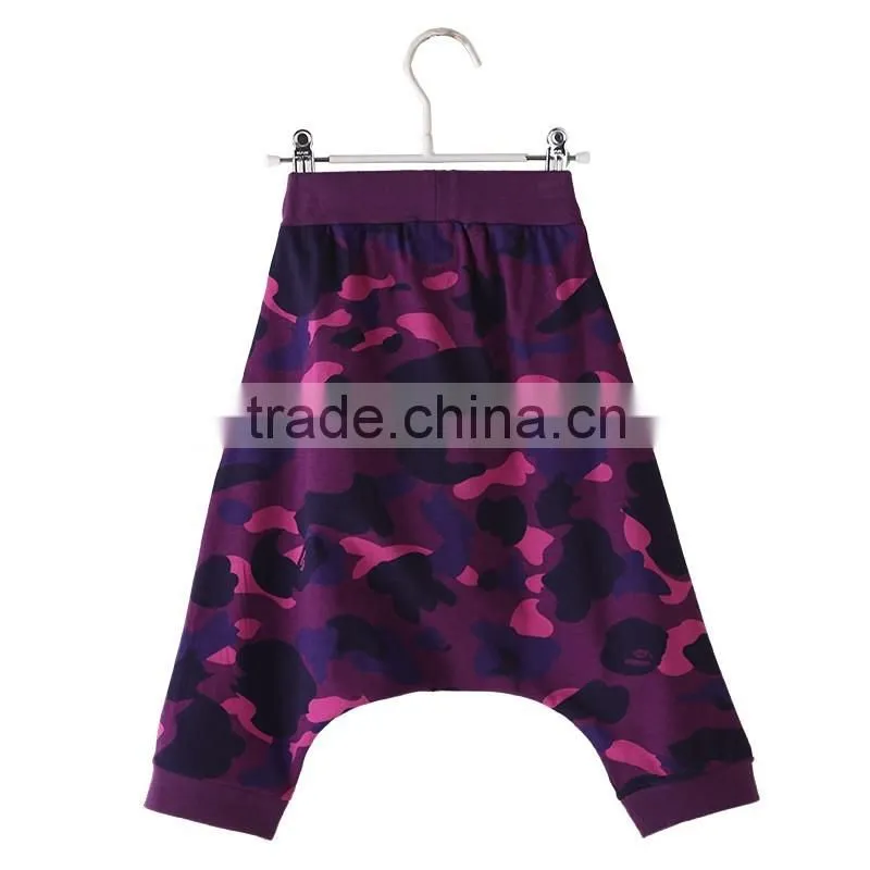 Custom kids clothes fashion boys camouflage pants cropped trousers Pull-Ups