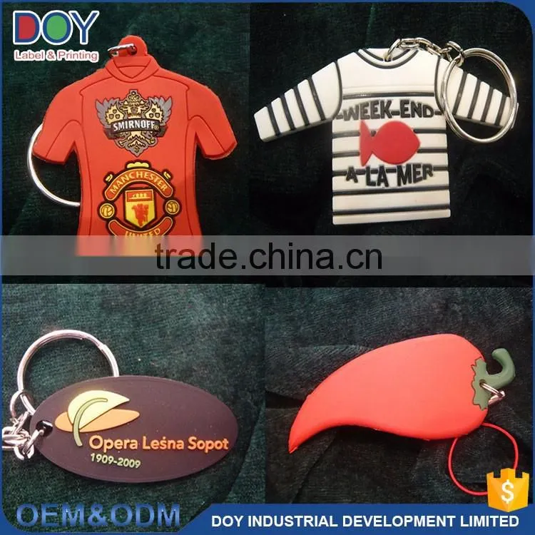 Wholesale factory produced customized waterstop soft 3d PVC rubber keychain tags