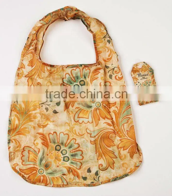 170T suprior quality polyester reusable folding shopping bags
