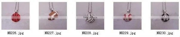 Rhinestone Volleyball Necklace and Earring Set