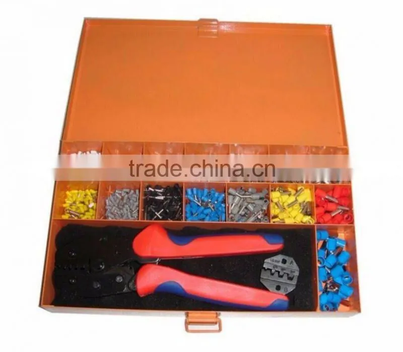 LSD good quilty LY-0516TH Combination cable ferrule crimping tool kit Crimping die set in metal box