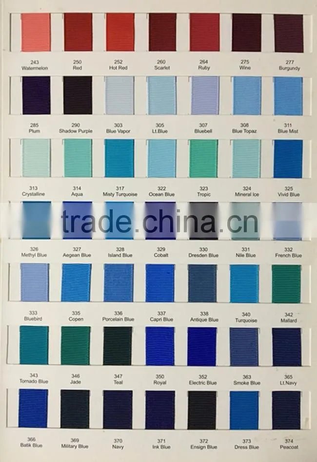 Wholesale 100% Polyester 7/8 inch Grosgrain Ribbon