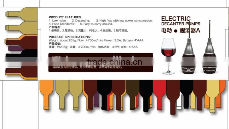 Bar plastic decanter pump for wine,soft drinks
