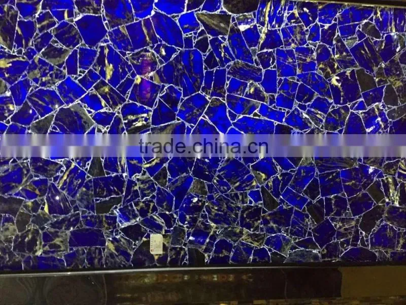 Blue faux marble blocks wall panels for sale