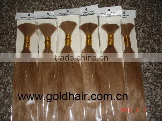 Colored Human Hair Bulk-4# GradeAAA quality