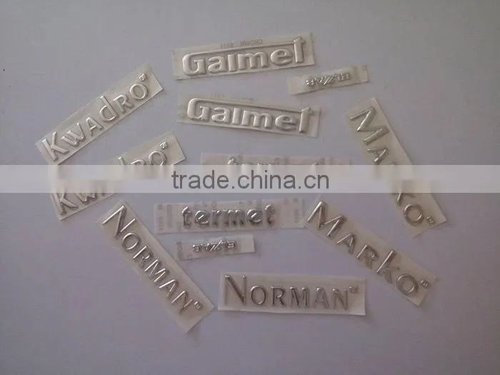 Metal company name logo sticker