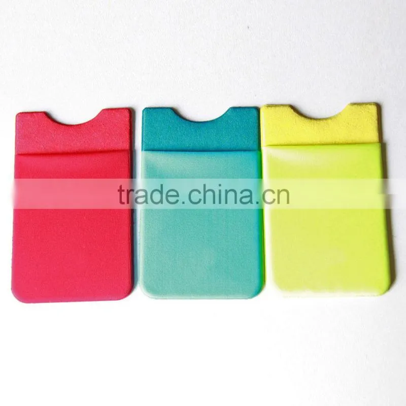 microfiber lycra fabric in rolls cell phone sticker card holder/cheap sticker holder from China