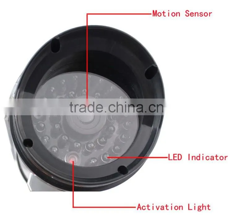 Security CCTV False Outdoor CCD Camera Red LED Light Bullet Dummy Camera