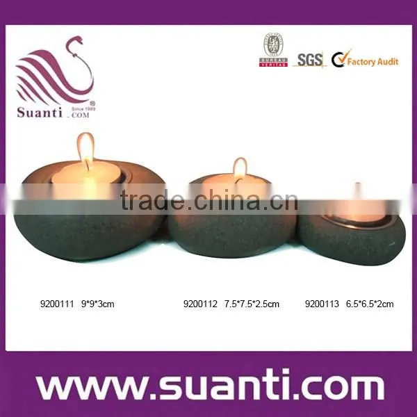 wholesale Christmas polyresin/glass decorative candle holder