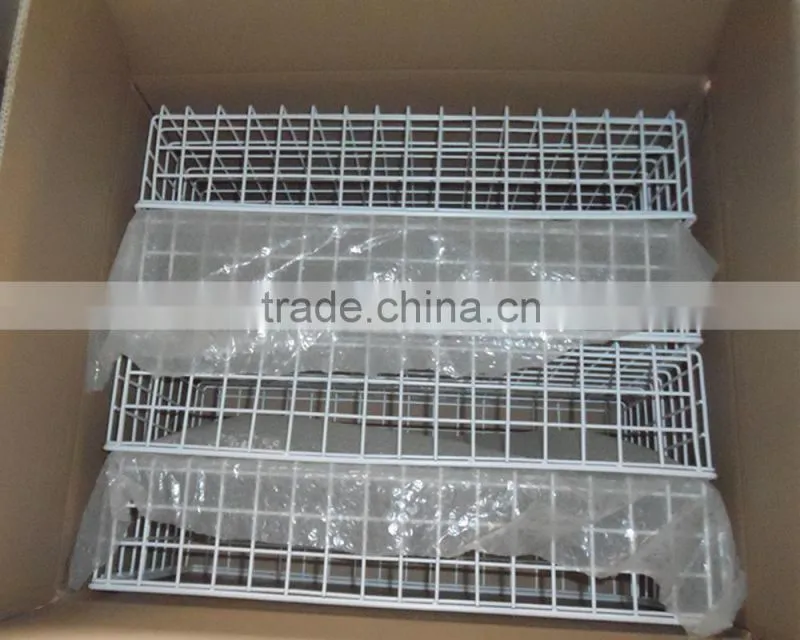 Supermarket White Metal Wire Basket