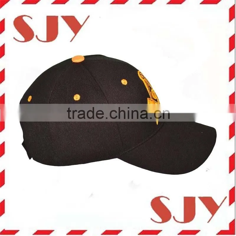 custom 100% cotton 6 panel baseball caps hats with 3D embroidery logo
